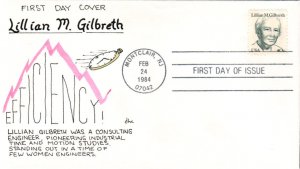 #1868 Lillian M. Gilbreth DHC FDC