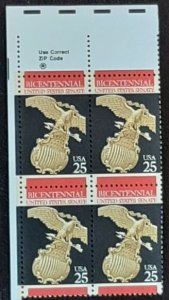 US Scott # 2413; 25c Senate; block of 4 from 1989; MNH, og; VF/XF centering