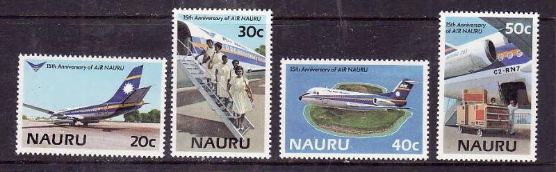 Nauru-Sc#303-5-Unused NH set-Planes-Aircraft-Air Nauru-1985-