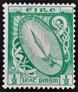 1922 IRELAND  1/2p MINT H STAMP - ID:7302