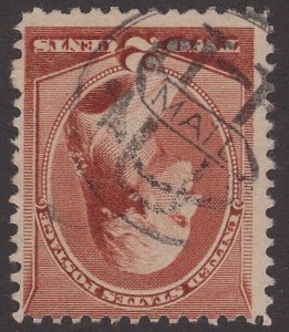 US Scott # 210 2c Washington Fancy Cancel U.S. Mail