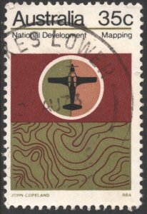 Australia SC#553 35¢ National Development: Mapping (1973) Used