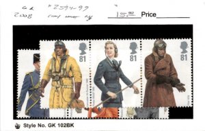 Great Britain, Postage Stamp, #2594-2599 Mint NH, 2008 Air Force Uniforms (AB)