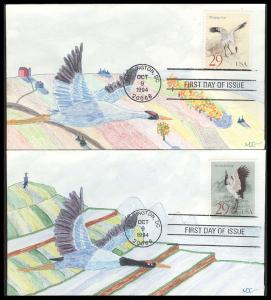 #2867-68 Cranes MDG FDC Set