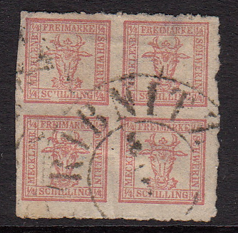 Mecklenburg Schwerin #4, used, no cert, CV $1,750, Please see the description.