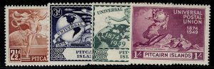 PITCAIRN ISLANDS GVI SG13-16, 1949 ANNIVERSARY of UPU set, M MINT. Cat £15.