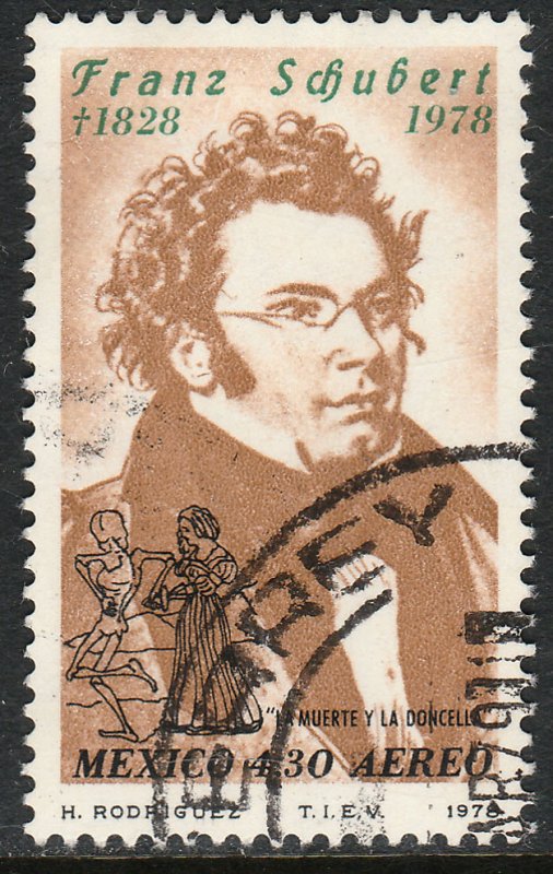 MEXICO C587 150th Anniv of the death of Franz Schubert USED.VF. (823)