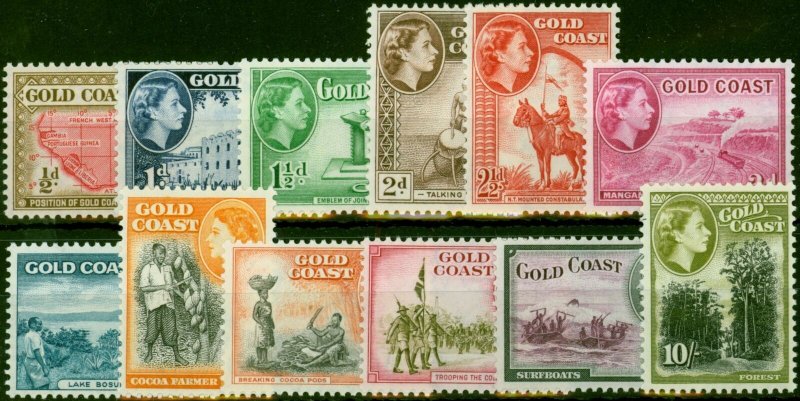 Gold Coast 1952-54 Set of 12 SG153-164 V.F VLMM (2) 