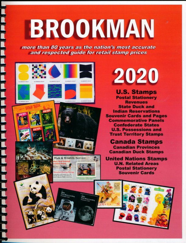 BROOKMAN 2020 Catalog of US Canada & United Nations Stamps - PRICE GUIDE / Book