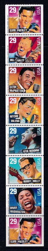 United States 1993  - 29c Rock & Roll Booklet pane -  MNH  # 2737a