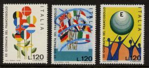 Italy 1346-8 MNH Flags
