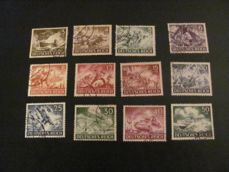 GERMANY 1943 USED  SC# B218-229 WAR SET  (113)