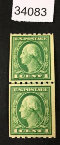 MOMEN: US STAMPS #410 MINT OG NH LINE PAIR  LOT #34083