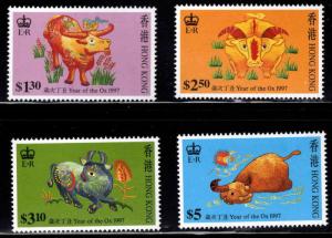 Hong Kong Scott 780-783 MNH** Lunar Year of the Ox 1997 set