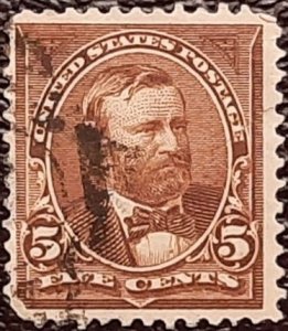 US Scott # 255; 5c U.S. Grant; used from 1894;F/VF centering