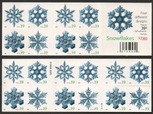 MALACK 4105 - 08b 39c Snowflakes Complete Booklet Pa..MORE.. bp4105-08b