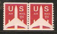 #C82 Jet Coil Airmail Single or Pair Mint NH