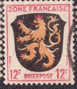 Germany -French Occupation 1945 -  4N6 Used