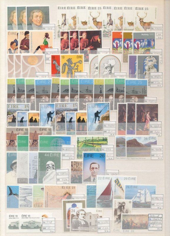 Ireland Flowers Religion Birds MNH Collection (Apx 220+Items) ZK1723