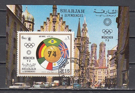 Sharjah, Mi cat. 1152, BL148. World Cup Soccer s/sheet. Canceled. ^