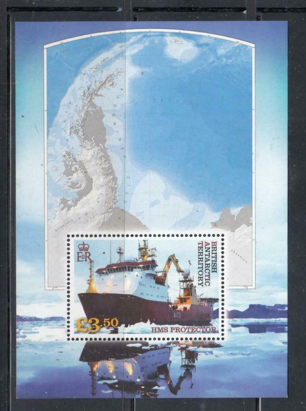 BRITISH ANTARCTIC TERRITORY MNH HMS PROTECTOR S/SHEET