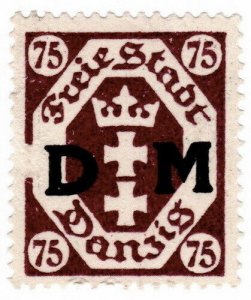 (I.B) Germany Local Post : Danzig 75pf (overprint)