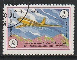 1984 Afghanistan - Sc 1092 - used VF - 1 single - Tupolev TU-104