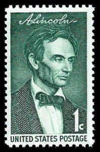 PCBstamps   US #1113 1c Beardless Lincoln, MNH, (48)