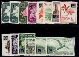 AUSTRALIA - Norfolk Island QEII SG60-71a, 1966 decimal set + EXTRAS, NH MINT.