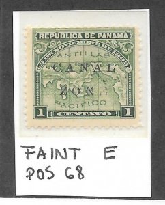 Canal Zone Scott #9 Mint 1c  Position 68 (500 Known)