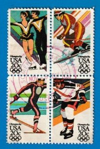 US SCOTT#2070A 1984 WINTER OLYMPICS BLOCK OF [4] - USED