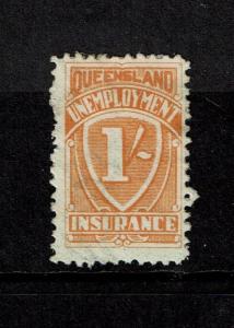 Queensland 1928 1 Shilling Unemployment Ins Stamp Used - S3999