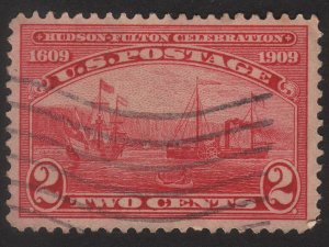 1909, US, 2c, Henry Hudson's Half Moon and Fulton's Ste...