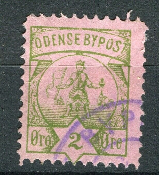 NORWAY; ODENSE 1860s-80s early classic By Post Local issue fine used