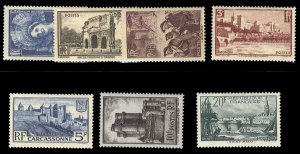 France, 1900-1950 #350, 342-47 (YT 388-97) Cat€165, 1938 1.75fr-20fr, compl...