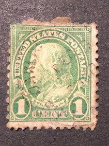 United States 1 cent postage, stamp mix good perf. Nice colour used stamp hs:4