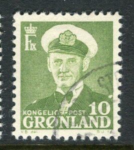 GREENLAND; 1950 early Frederik IX issue fine used 10ore. value