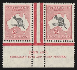AUSTRALIA : 1931 Kangaroo £2 wmk C of A imprint MNH ** 'open mouthed kangaroo'. 