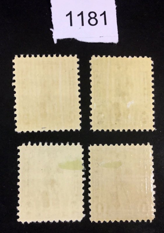 MOMEN: US STAMPS   #WS7-WS10 MINT OG H  LOT #1181