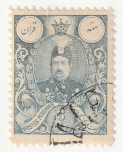 Persia Middle East Stamp Scott#438 Used Hinged 3kr Post Mark