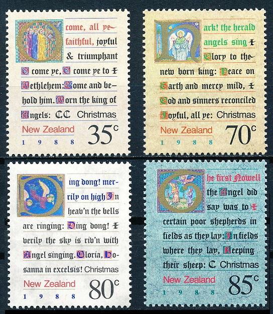 1988 New Zealand 1037-1040 Natale,pagine miniate 4,90 €