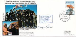 British Antarctic Territory FDC Sc 148 Signed George Lowe Cachet Whole Party ...