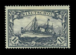 German Colonies- KIAUCHAU (CHINA)1905 Kaiser's YACHT  $1½ violet  Sc# 31 mint MH