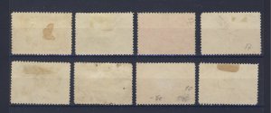 8x Canada 1908 Quebec Stamps #96-1/2c to #103-20c Guide Value = $410.00