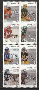 2012 Canada - Sc 2567 - used VF - Block of 8 - 100th Grey Cup Game