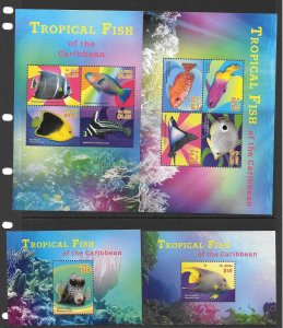 ST.KITTS 2015 TROPICAL FISH MNH