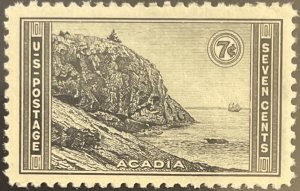 Scott #746 1934 7¢ National Parks Acadia unused hinged VF