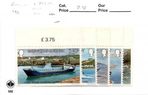 Guernsey, Postage Stamp, #227-231 Mint NH, 1981 Ships (AC)