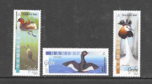 BIRDS - NAMIBIA #1215-17 GREBES MNH