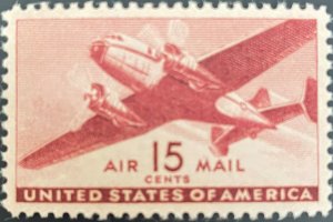 US #C28 15c Transport XF/Sup MNH